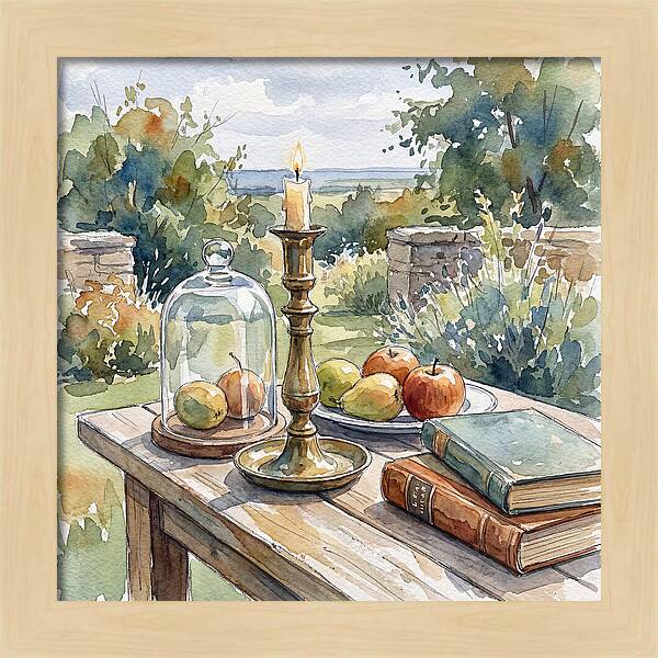 Candlestick And Fruits Still Life