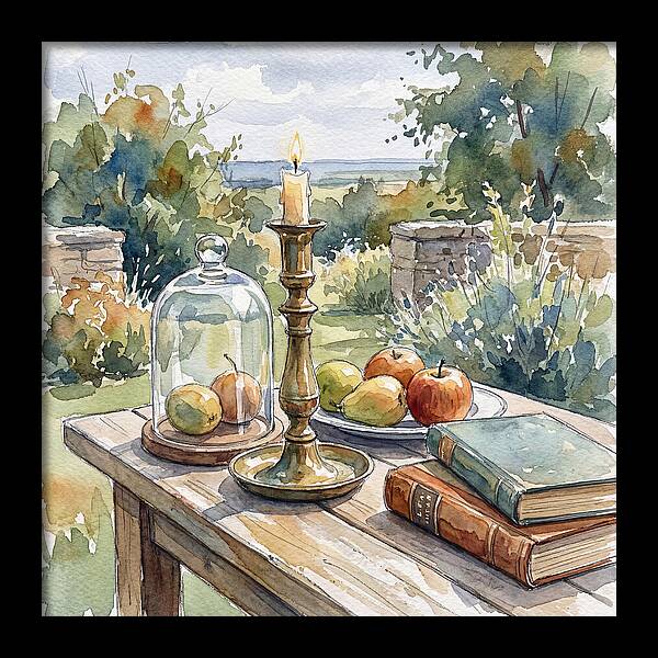 Candlestick And Fruits Still Life