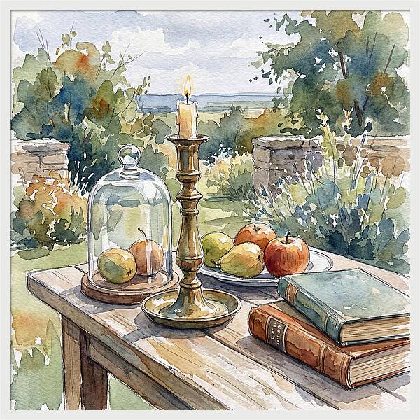 Candlestick And Fruits Still Life