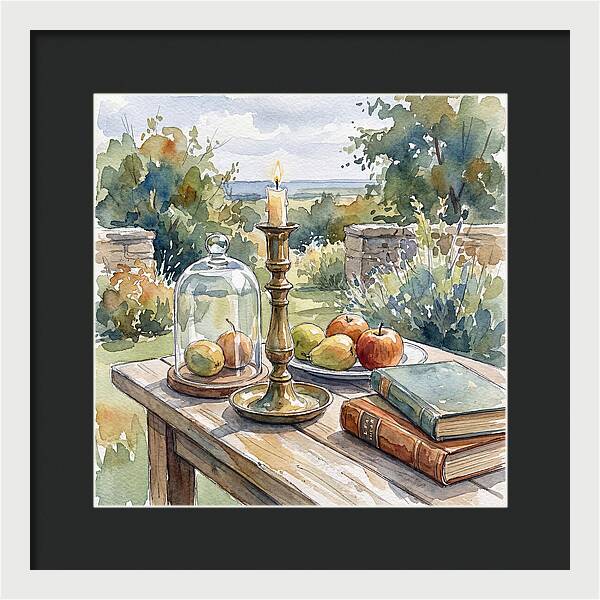 Candlestick And Fruits Still Life