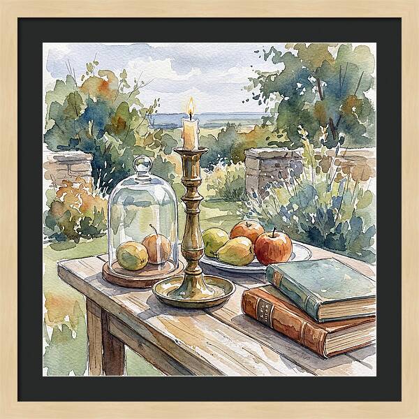 Candlestick And Fruits Still Life