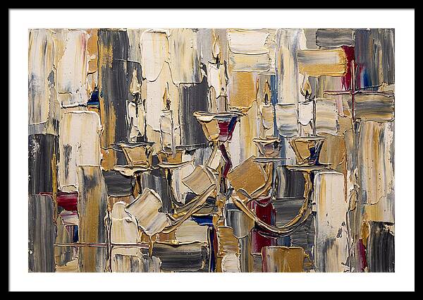 Candlestick Elegance In Palette Knife