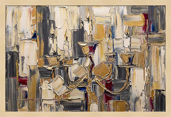 Candlestick Elegance In Palette Knife