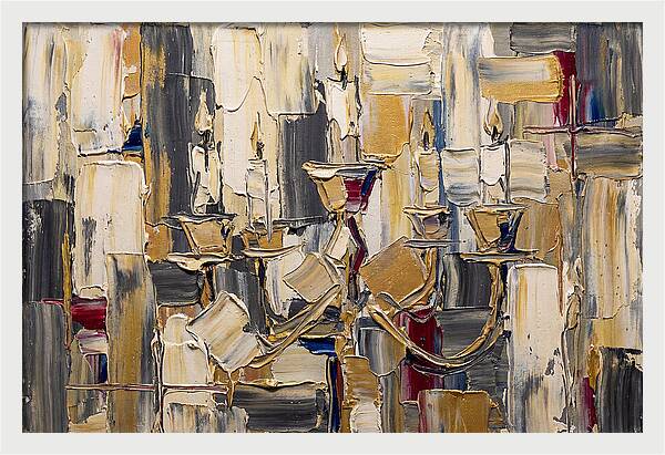 Candlestick Elegance In Palette Knife
