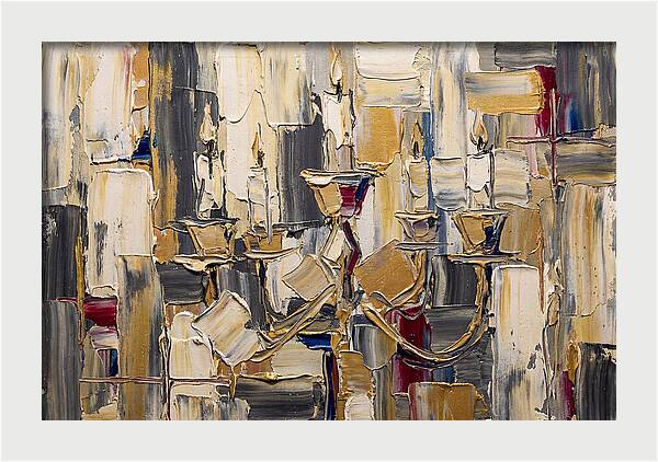 Candlestick Elegance In Palette Knife