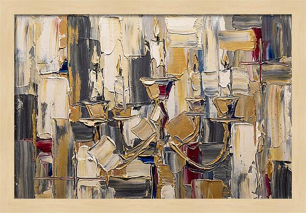 Candlestick Elegance In Palette Knife