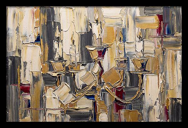 Candlestick Elegance In Palette Knife