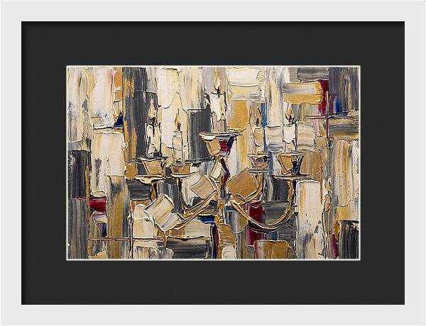 Candlestick Elegance In Palette Knife