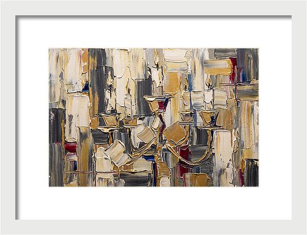 Candlestick Elegance In Palette Knife