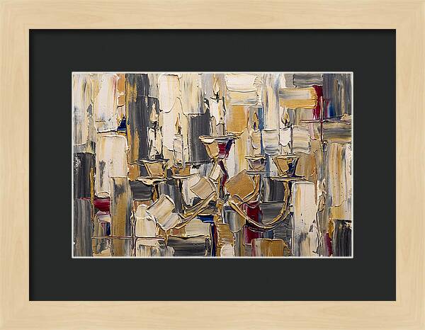 Candlestick Elegance In Palette Knife