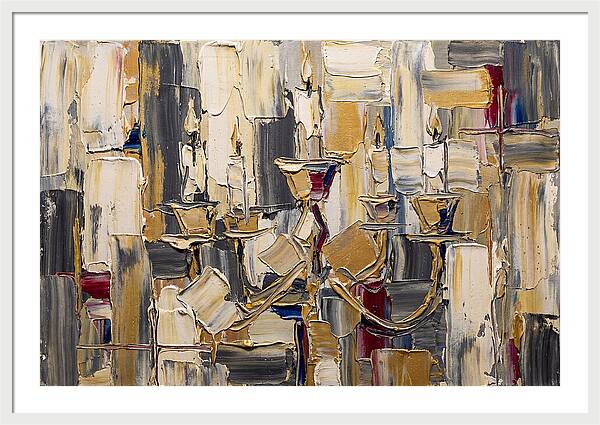 Candlestick Elegance In Palette Knife
