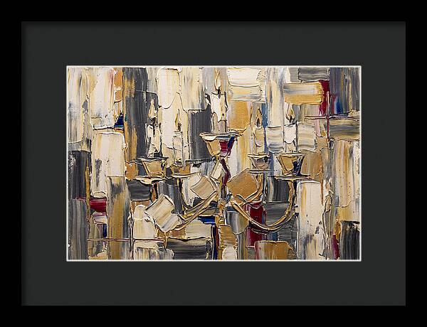 Candlestick Elegance In Palette Knife