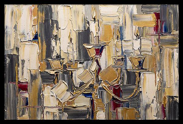 Candlestick Elegance In Palette Knife