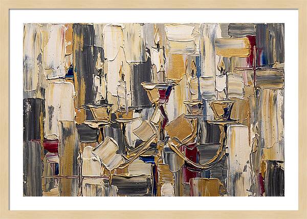 Candlestick Elegance In Palette Knife