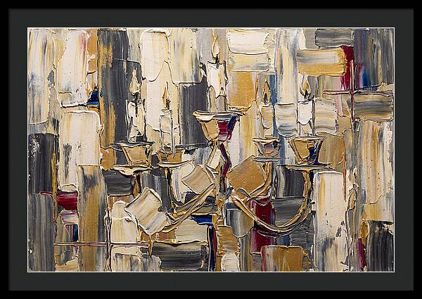 Candlestick Elegance In Palette Knife