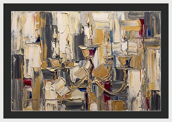 Candlestick Elegance In Palette Knife