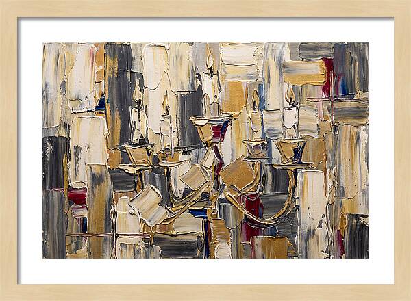 Candlestick Elegance In Palette Knife