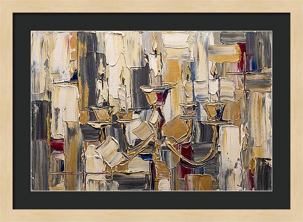 Candlestick Elegance In Palette Knife