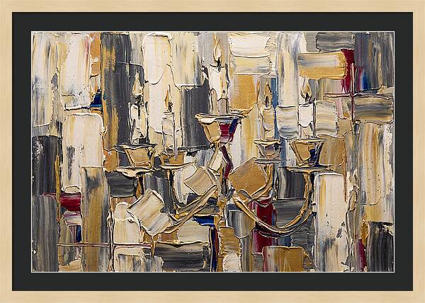 Candlestick Elegance In Palette Knife