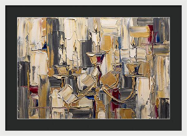 Candlestick Elegance In Palette Knife