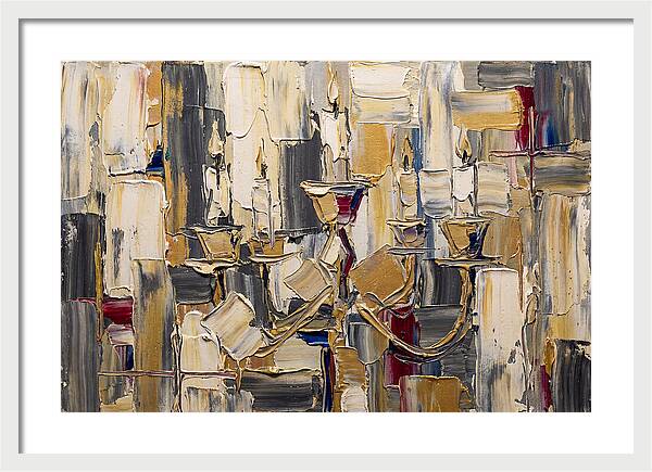 Candlestick Elegance In Palette Knife