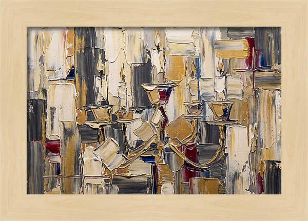 Candlestick Elegance In Palette Knife