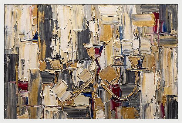 Candlestick Elegance In Palette Knife