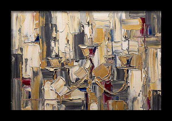Candlestick Elegance In Palette Knife