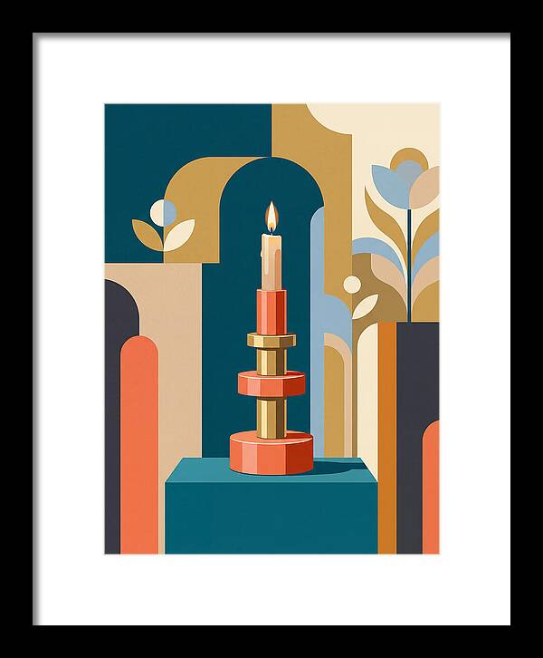 Candlestick In Abstract Harmony