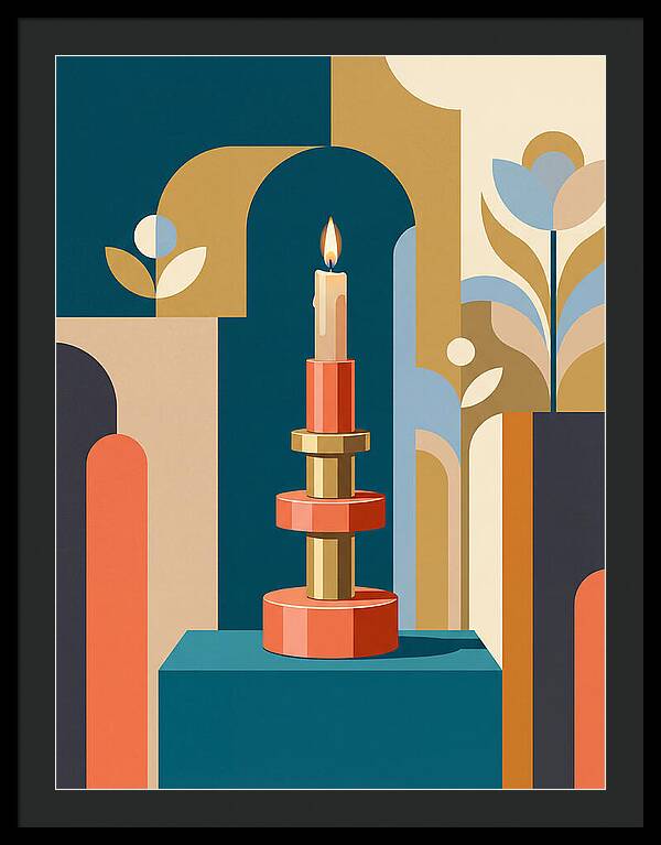 Candlestick In Abstract Harmony