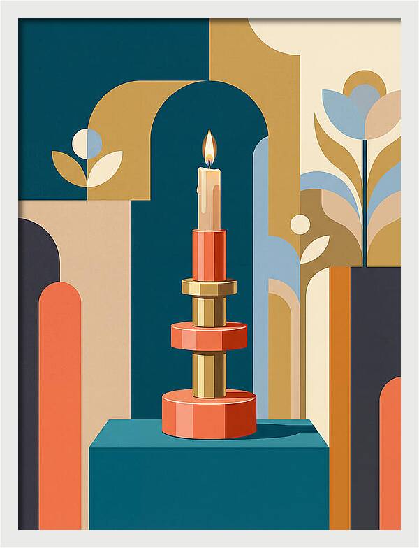 Candlestick In Abstract Harmony