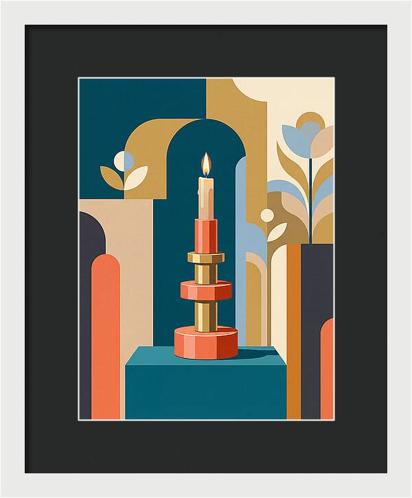 Candlestick In Abstract Harmony