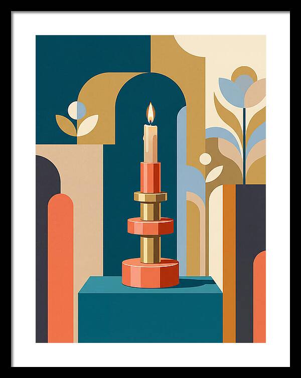 Candlestick In Abstract Harmony