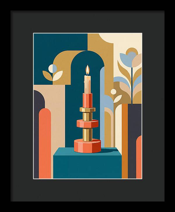 Candlestick In Abstract Harmony