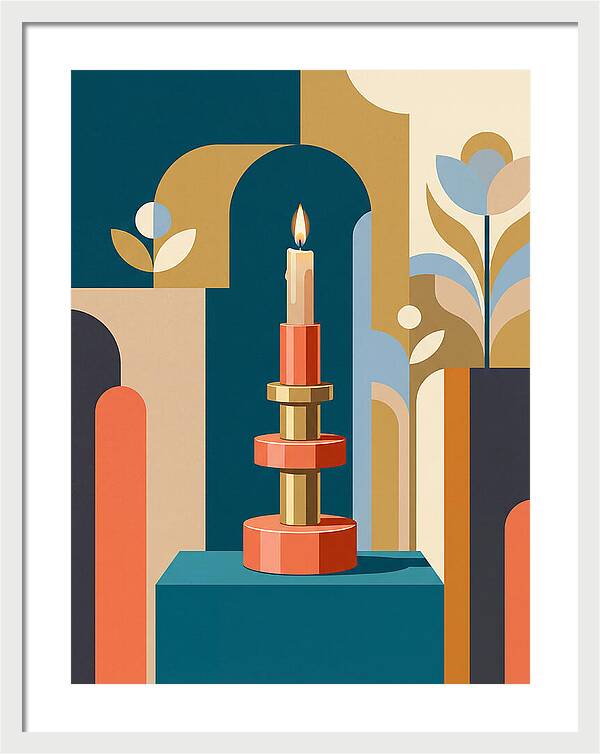 Candlestick In Abstract Harmony