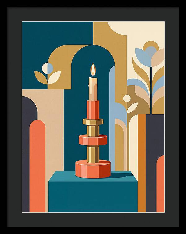 Candlestick In Abstract Harmony