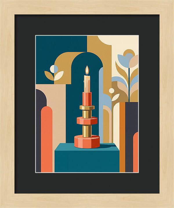 Candlestick In Abstract Harmony