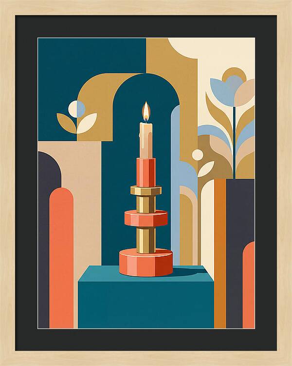 Candlestick In Abstract Harmony