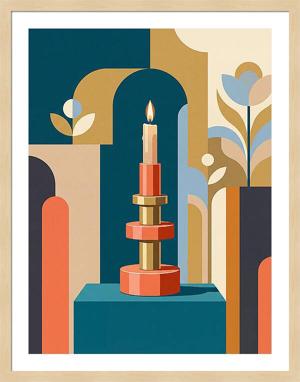 Candlestick In Abstract Harmony