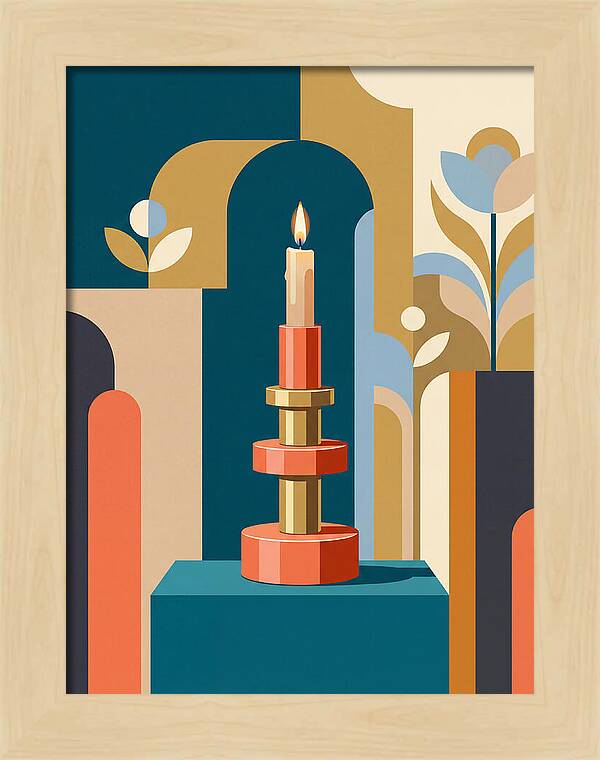 Candlestick In Abstract Harmony