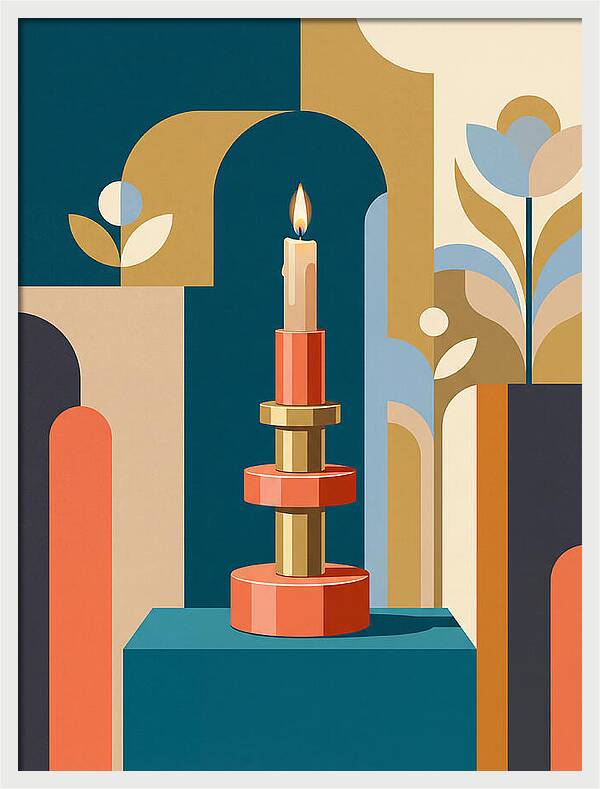 Candlestick In Abstract Harmony