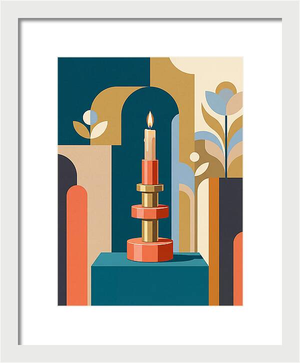 Candlestick In Abstract Harmony