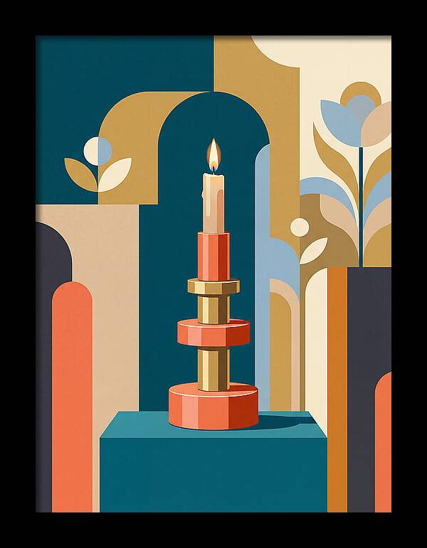 Candlestick In Abstract Harmony