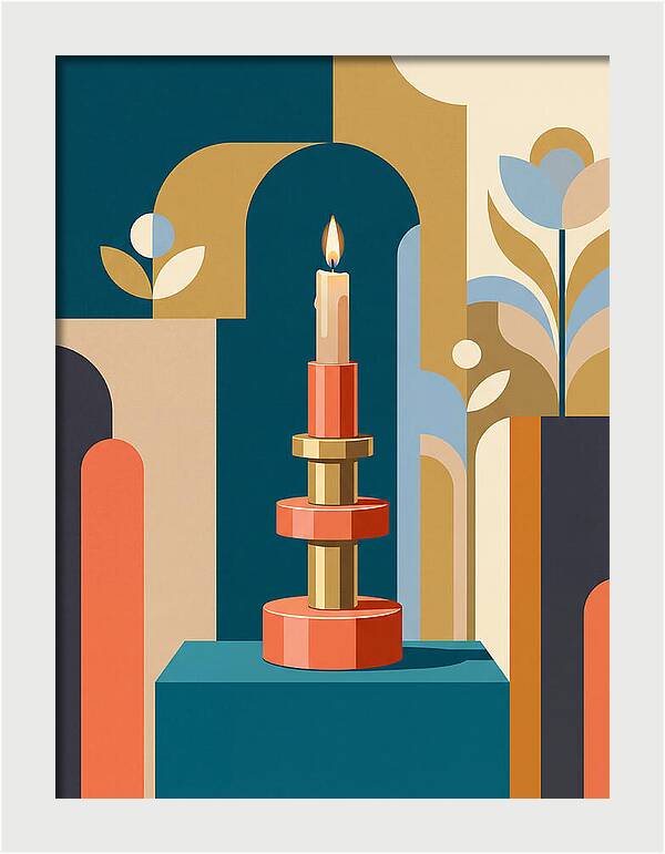 Candlestick In Abstract Harmony