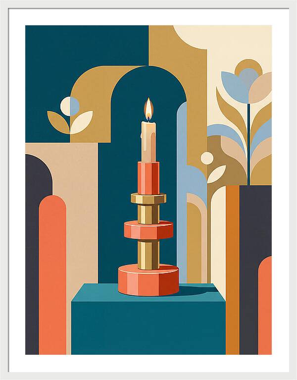 Candlestick In Abstract Harmony