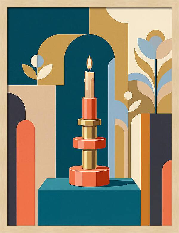 Candlestick In Abstract Harmony