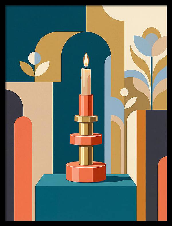 Candlestick In Abstract Harmony