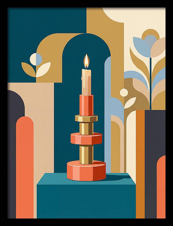Candlestick In Abstract Harmony