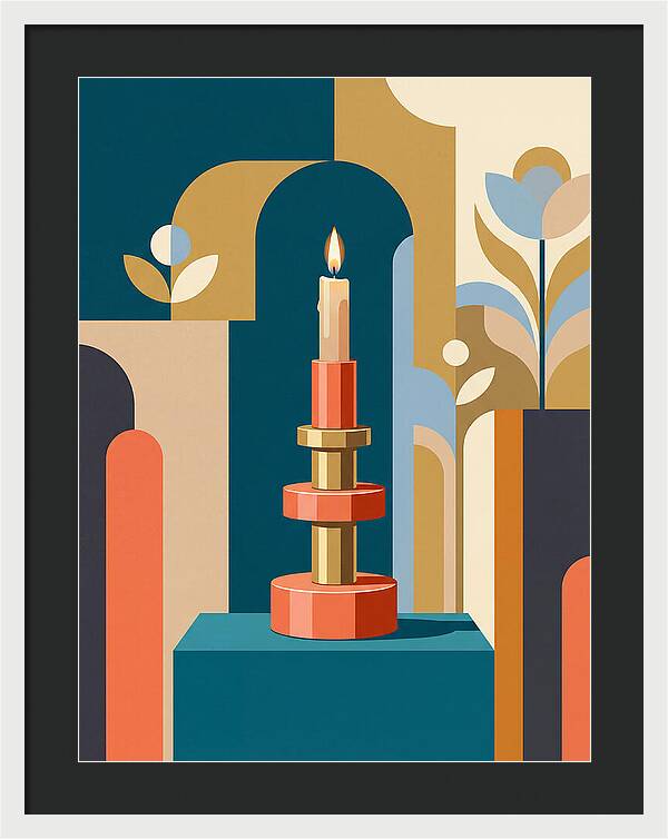 Candlestick In Abstract Harmony
