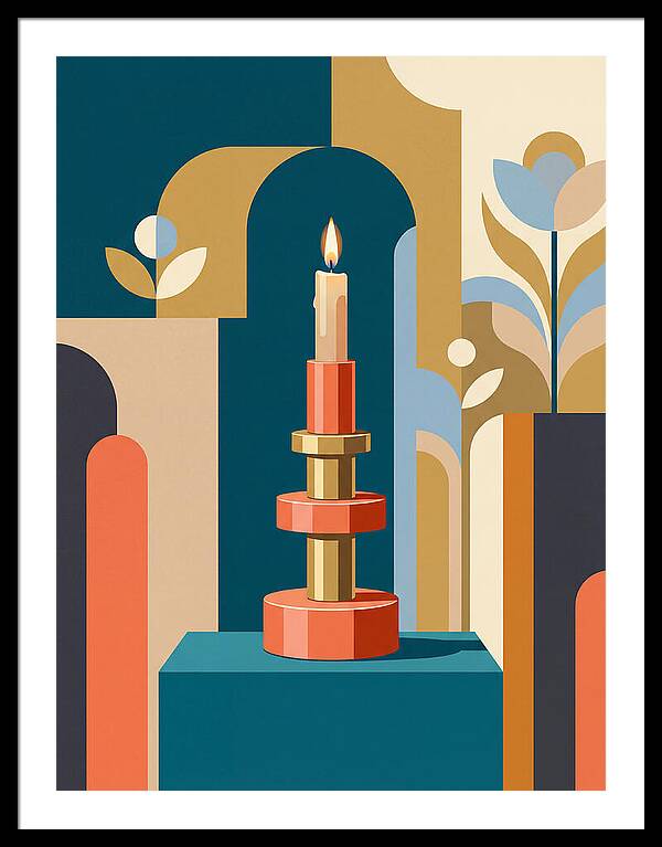 Candlestick In Abstract Harmony